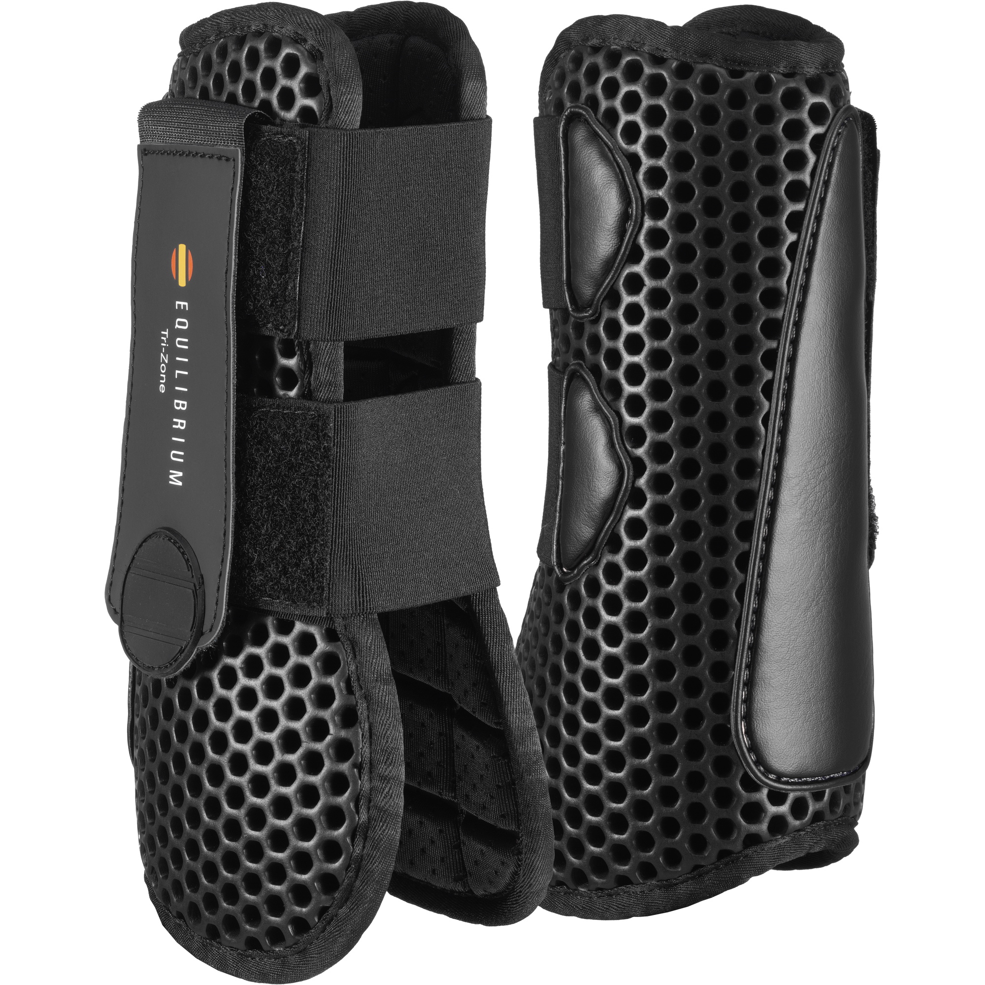 Equilibrium Tri-Zone Open Fronted Tendon Boots EQB13 - Black